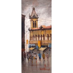 Abdul Hameed, 12 x 30 inch, Acrylic on Canvas, Cityscape Painting, AC-ADHD-172